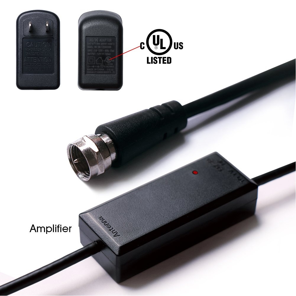 ANTV Indoor TV Antenna with Table Stand 30 Mile Long Range 4K-Ready HDTV