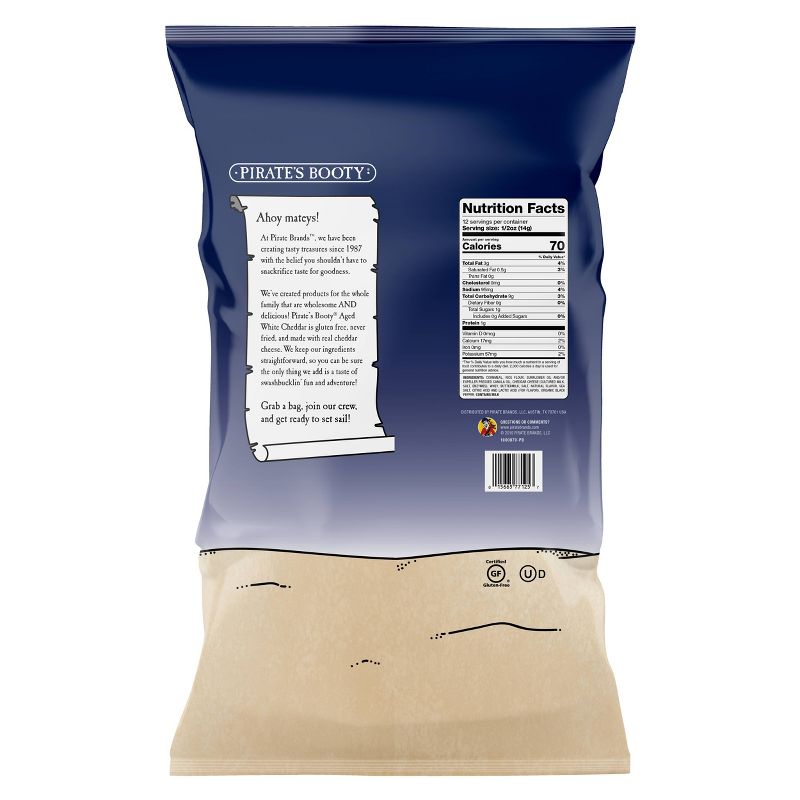 Pirate's Booty Aged White Cheddar Puffs - 12ct - 0.5oz
