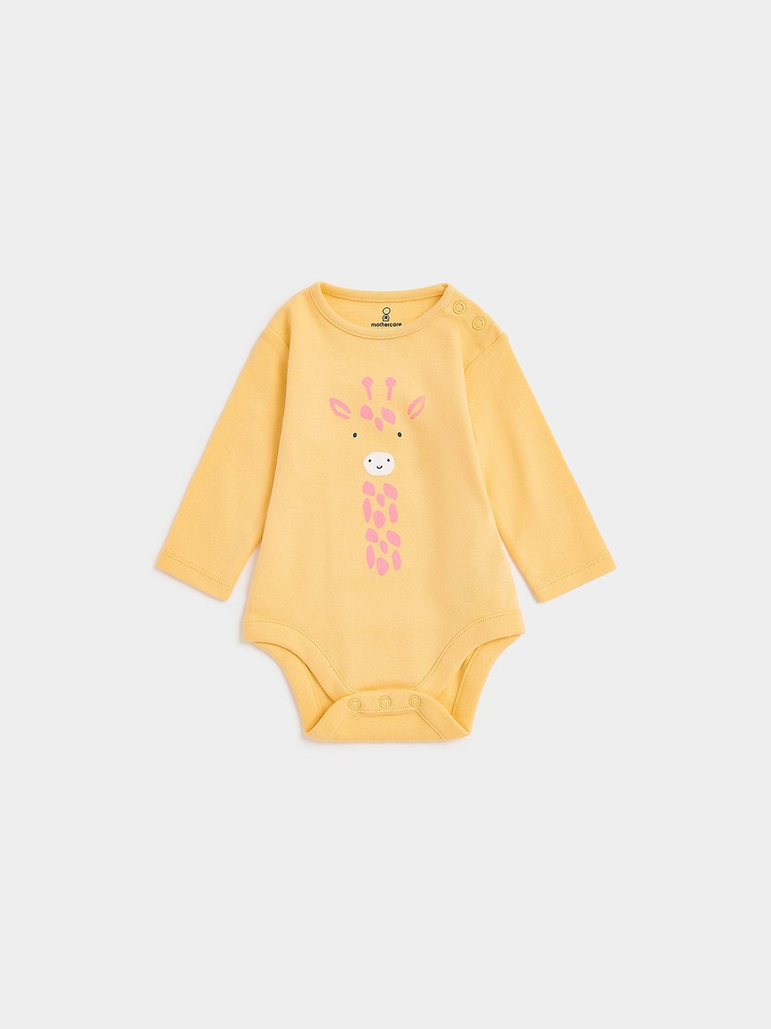 Mothercare Kids Yellow Printed Full Sleeves Bodysuit with Joggers