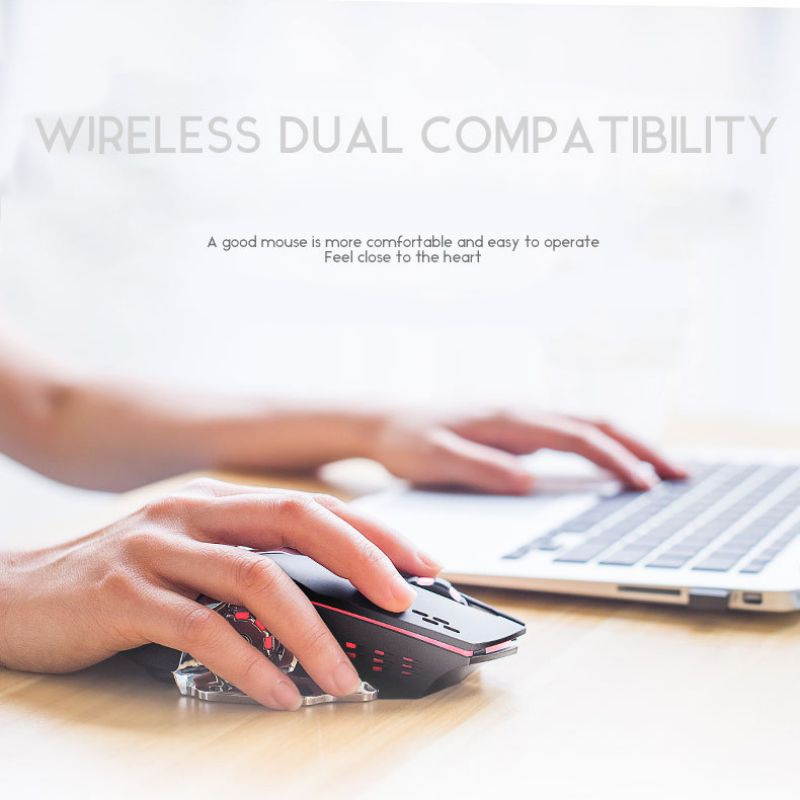 2.4G USB Wireless Mouse Silent LED Backlit Gaming Mice Adjustable DPI Mechanical Mouse