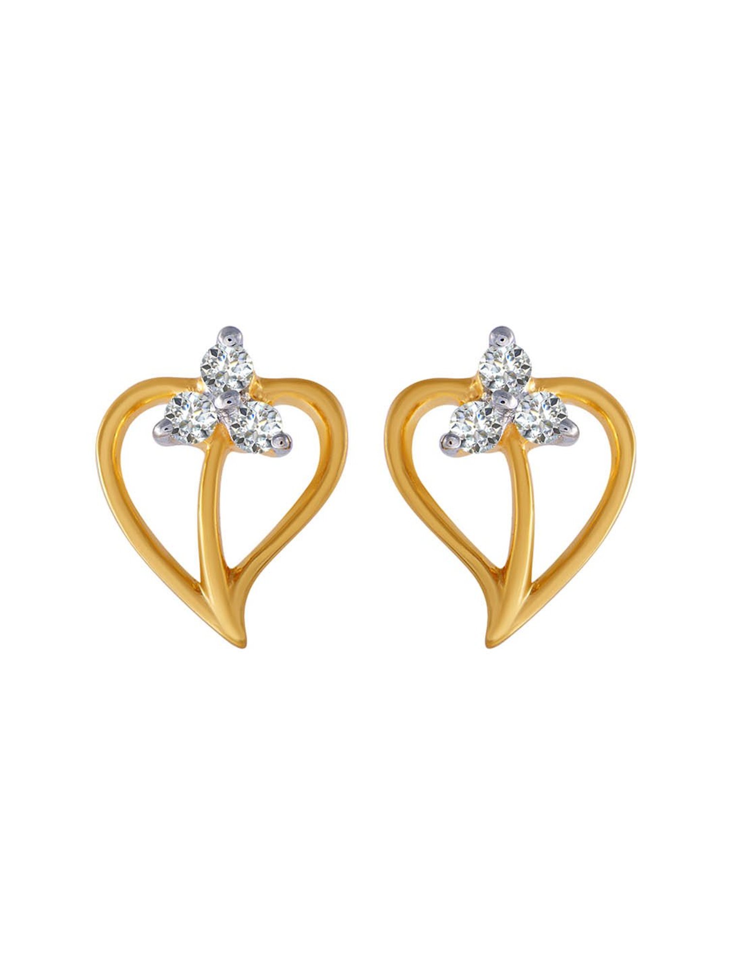 P.C. Chandra Jewellers 18 kt Gold & Diamond Earrings