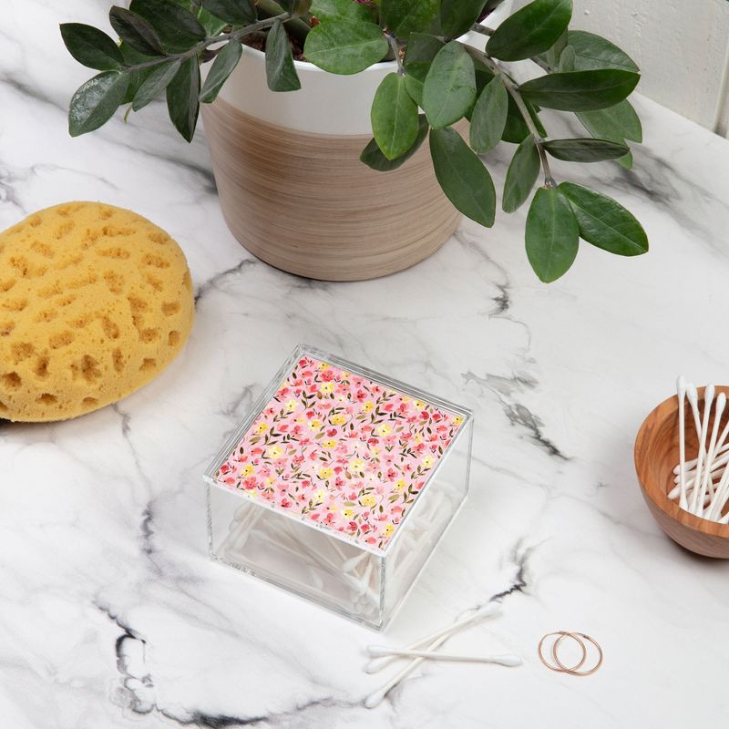 Ninola Design Fresh flowers Pink 4" x 4" Acrylic Box - Deny Designs