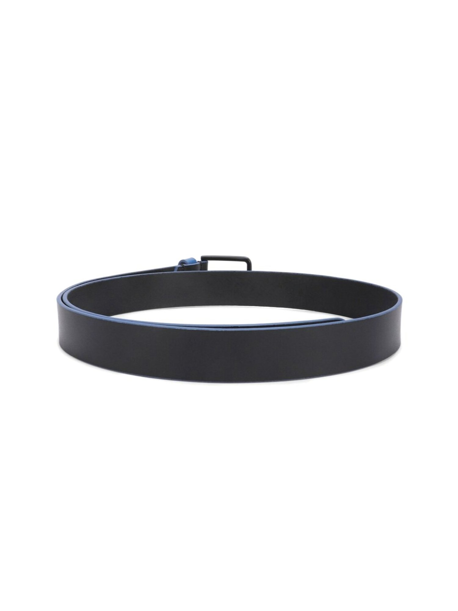 Simon Carter Black Leather Casual Belt for Men