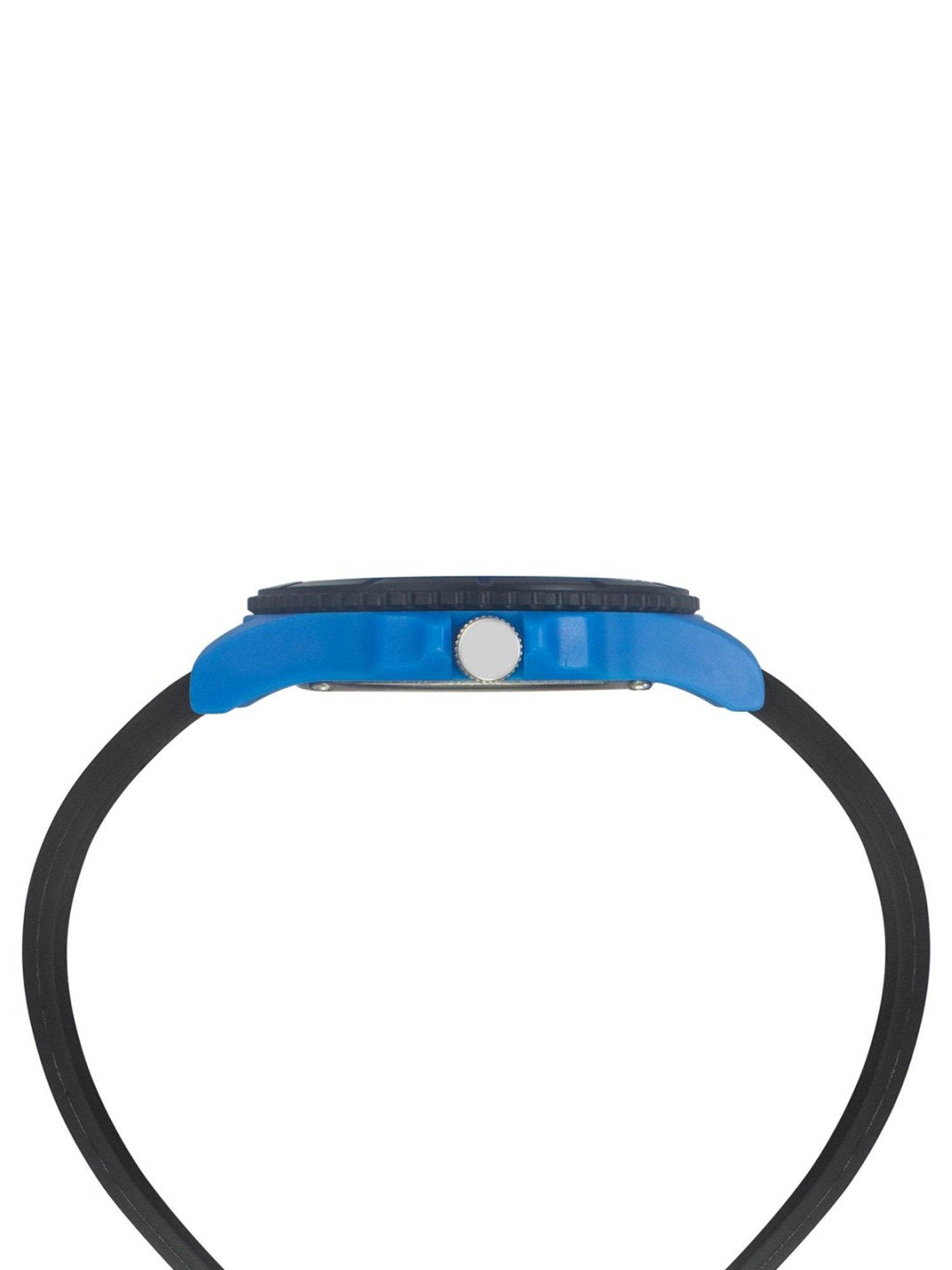 Helix By Timex Black/Blue Round Dial Analog Silicone Men Watch - TW033HG21