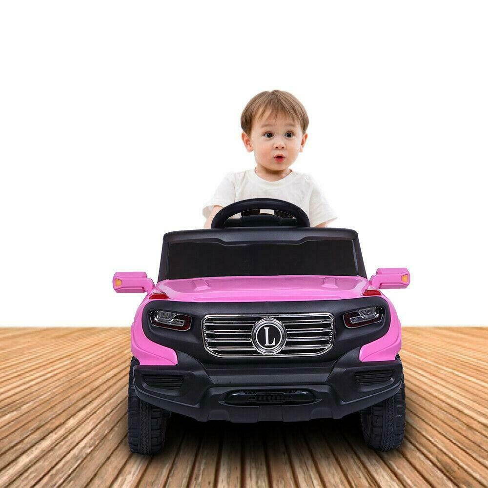 Kids Ride on Car Toys 3 Speed Rechargeable Battery Music Light w/ Remote Pink US