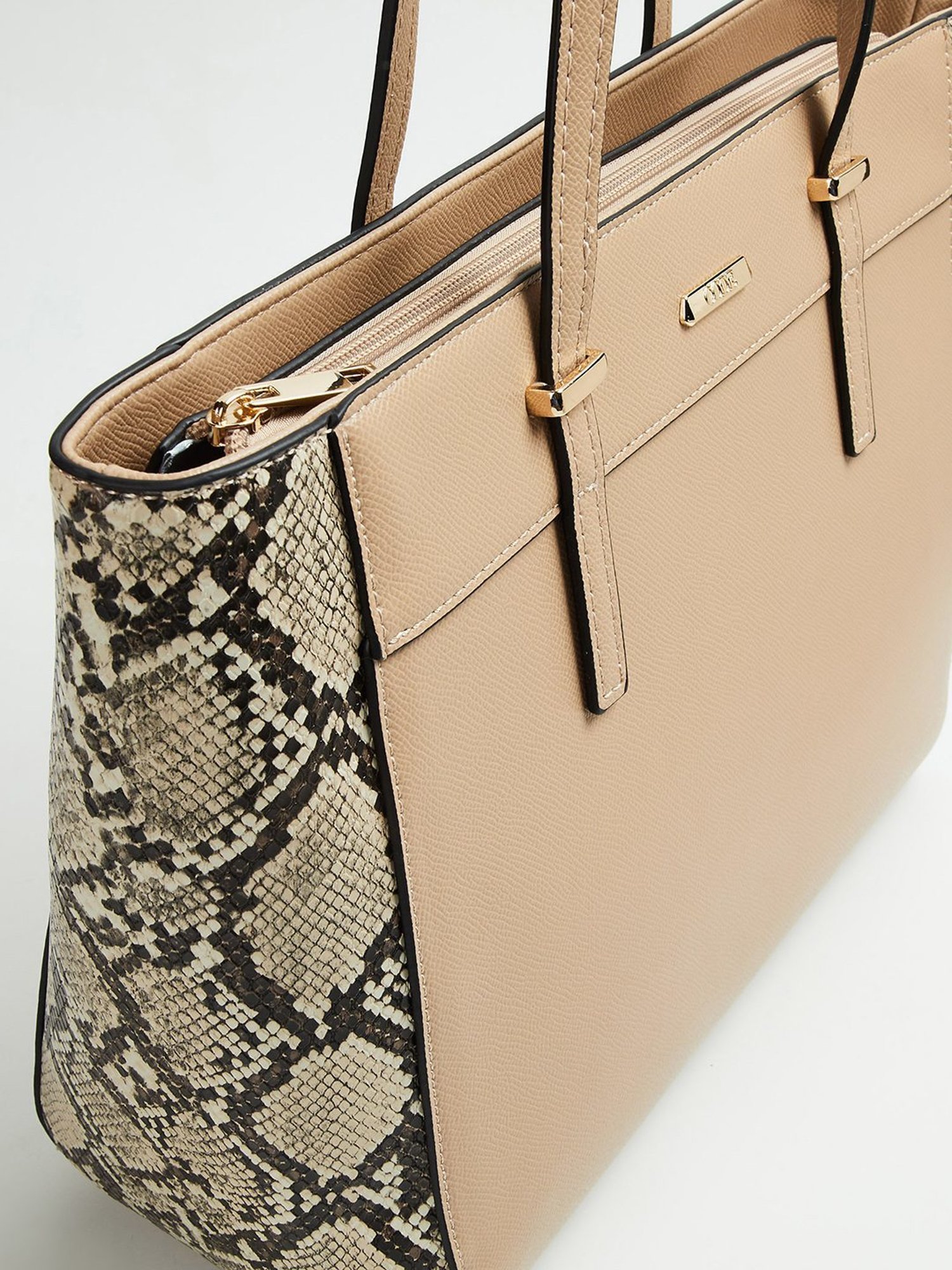 Code by Lifestyle Taupe Animal Effect Tote Bag