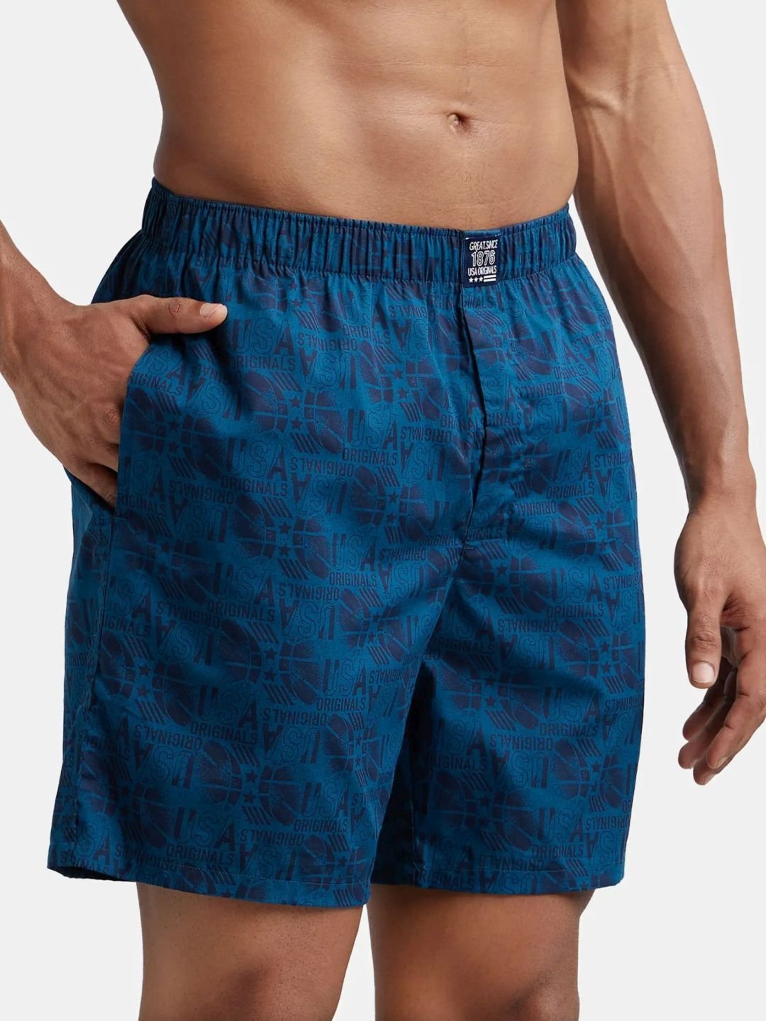 Jockey US57 Men's Super Combed Mercerized Cotton Printed Boxer Shorts (Pack of 2_Prints May Vary)