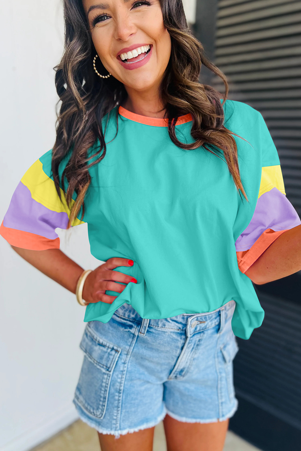 White Tie-dye Print Oversized Boyfriend T Shirt