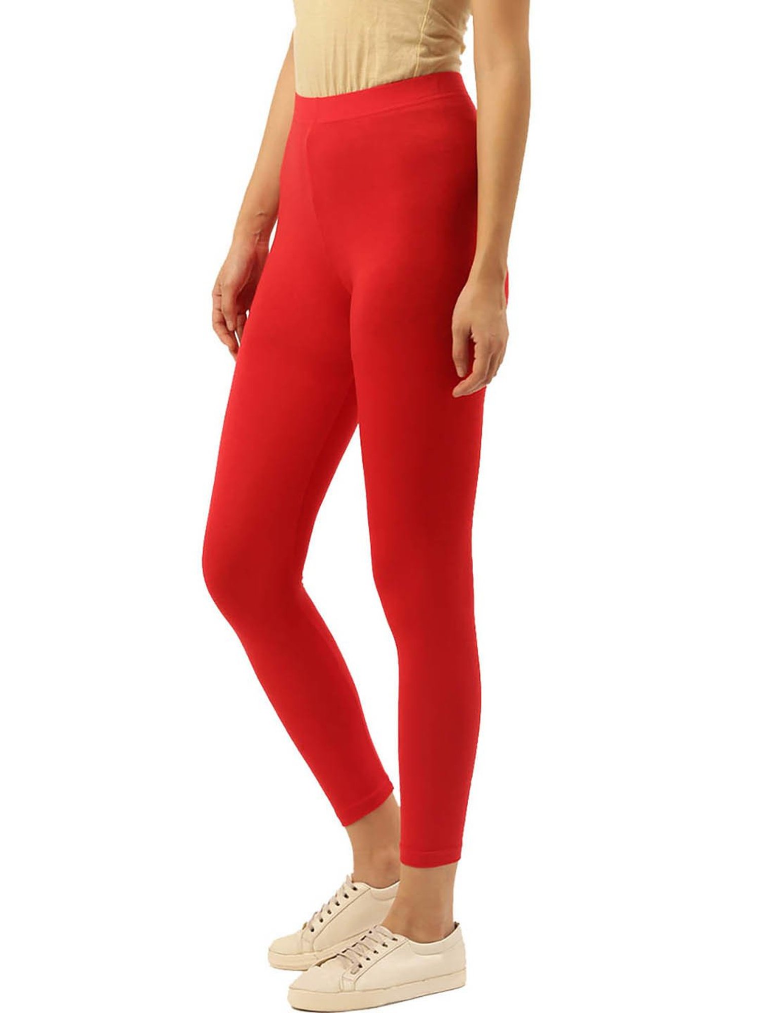 Leading Lady Red Cotton Leggings