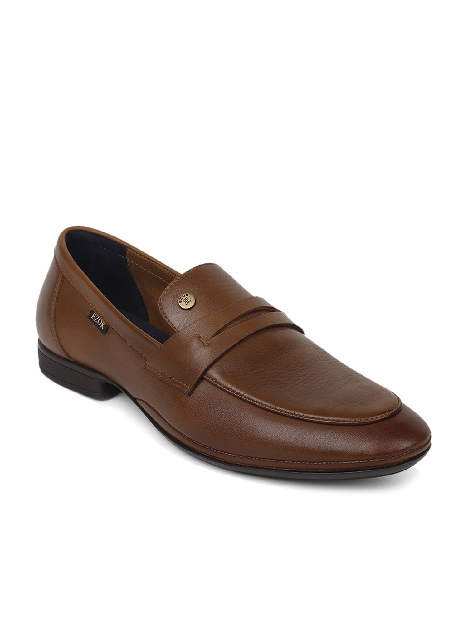 EZOK Men's Tan Formal Loafers