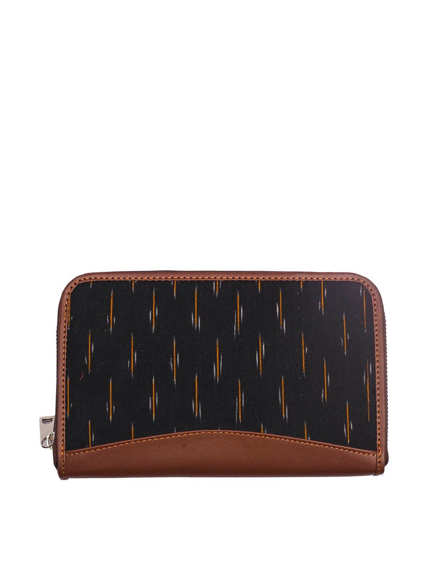 ZOUK Black Printed Zip Around Wallet for Women