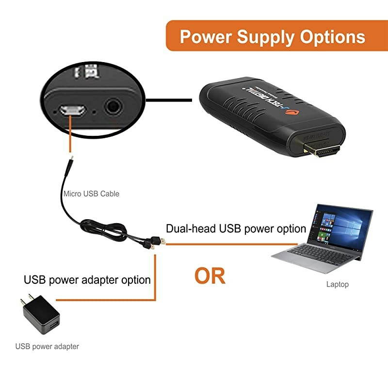 1080p60Hz Wireless HDMI Extender Adapter Dongle Up to 100 Distance IR Support JTECHWDEX30M