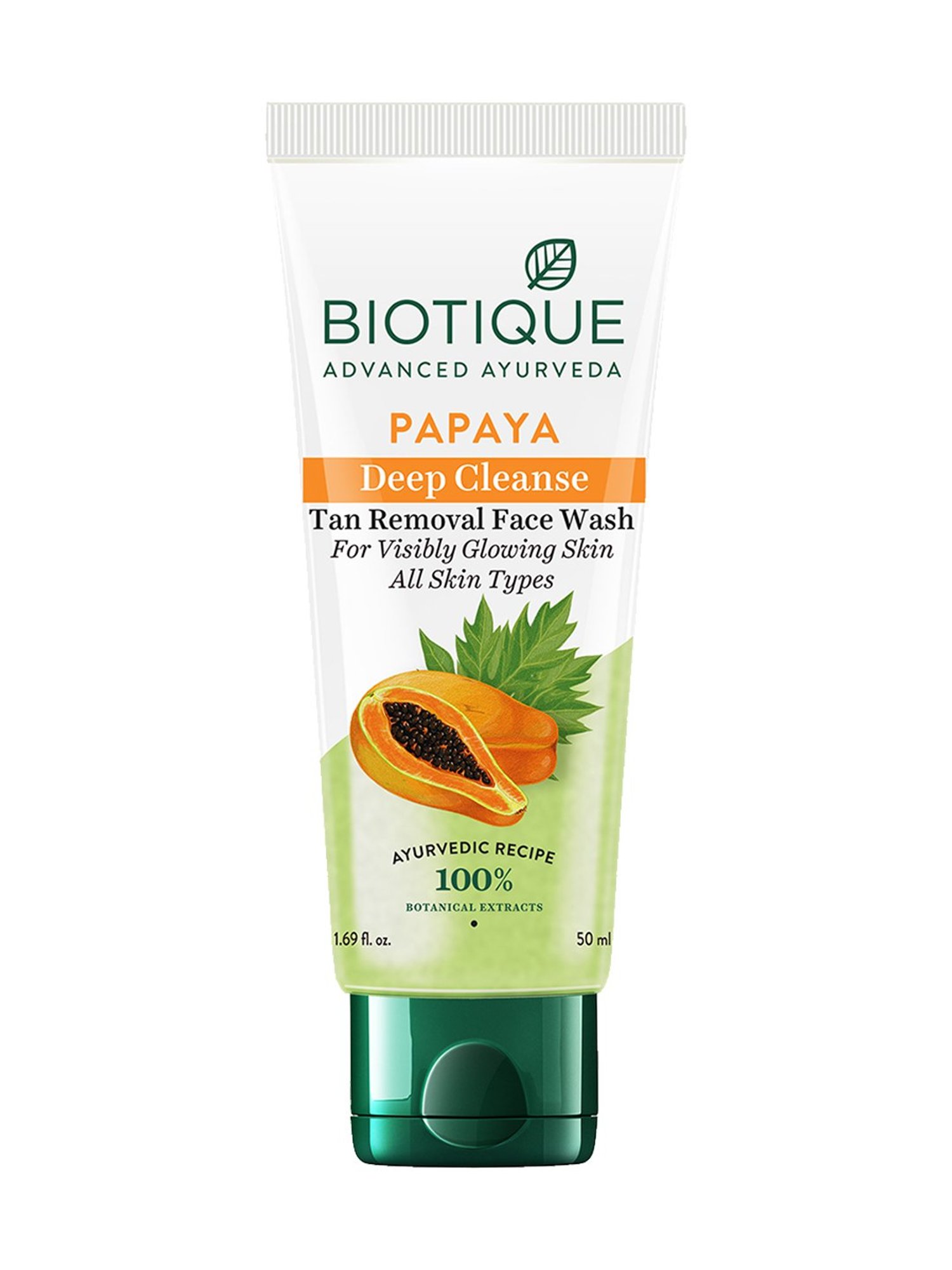 Biotique Papaya Deep Cleanse Tan Removal Face Wash - 50 ml