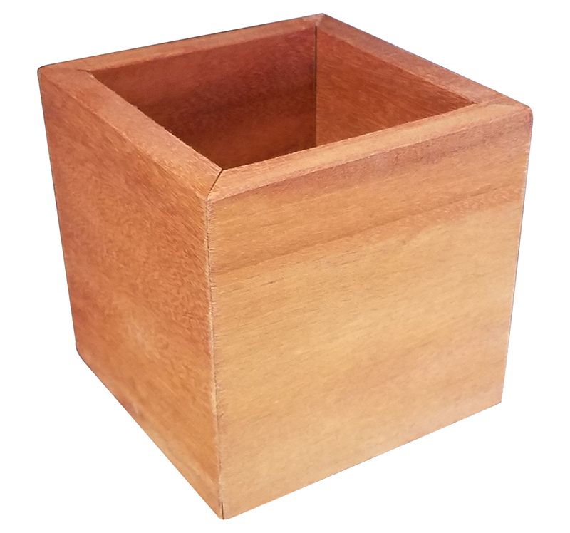 Succulent Planter Square Western Clear Oil Finish - Red Cedar - Gronomics