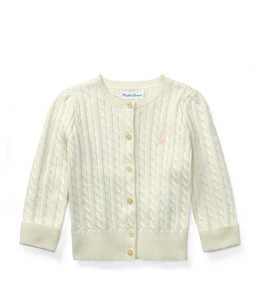 Ralph Lauren Childrenswear Baby Girls 3-24 Months Mini Cable-Knit Cardigan