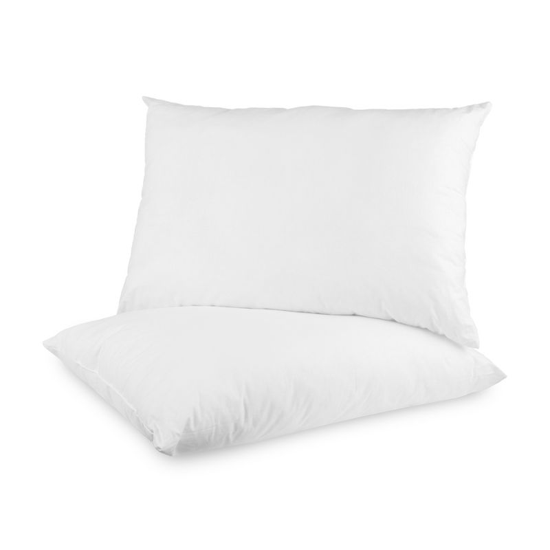 Downlite Soft White Goose Down Hypoallergenic Pillow &ndash; Perfect for Stomach Sleepers Standard