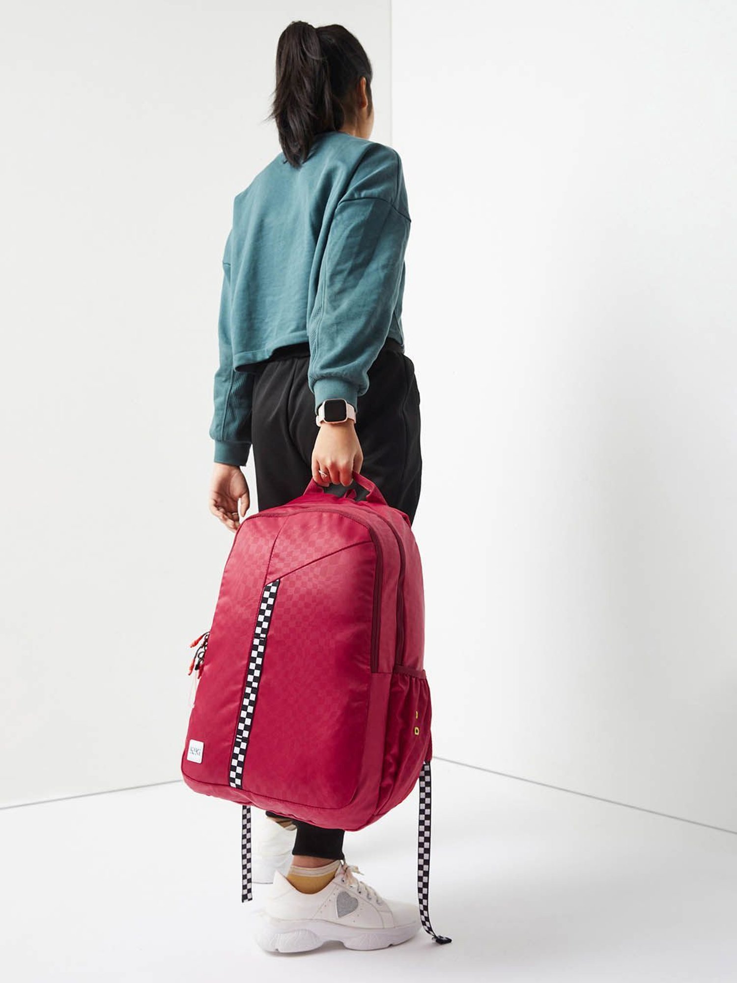 Wiki Back to School 1 Red Polyester Printed Backpack - 30 Ltrs