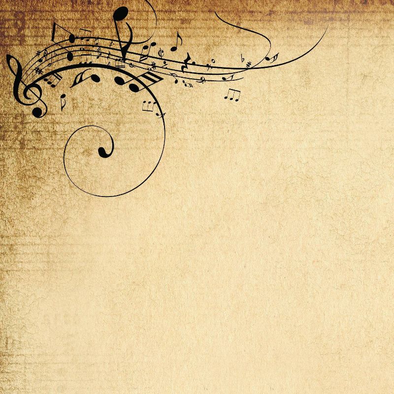 80ct Treble Clef Letterhead Ivory