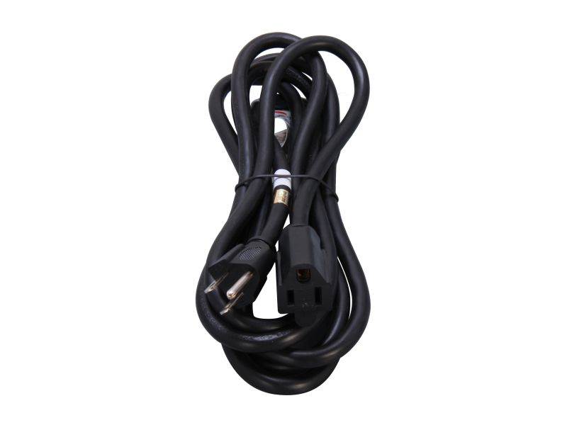 1M 16AWG Heavy Duty Power Extension Cord Power Extension Cable 3 Feet 1 Meters 3 Conductor NEMA 515P to NEMA 515R 13 Amp Power Cable ED70906