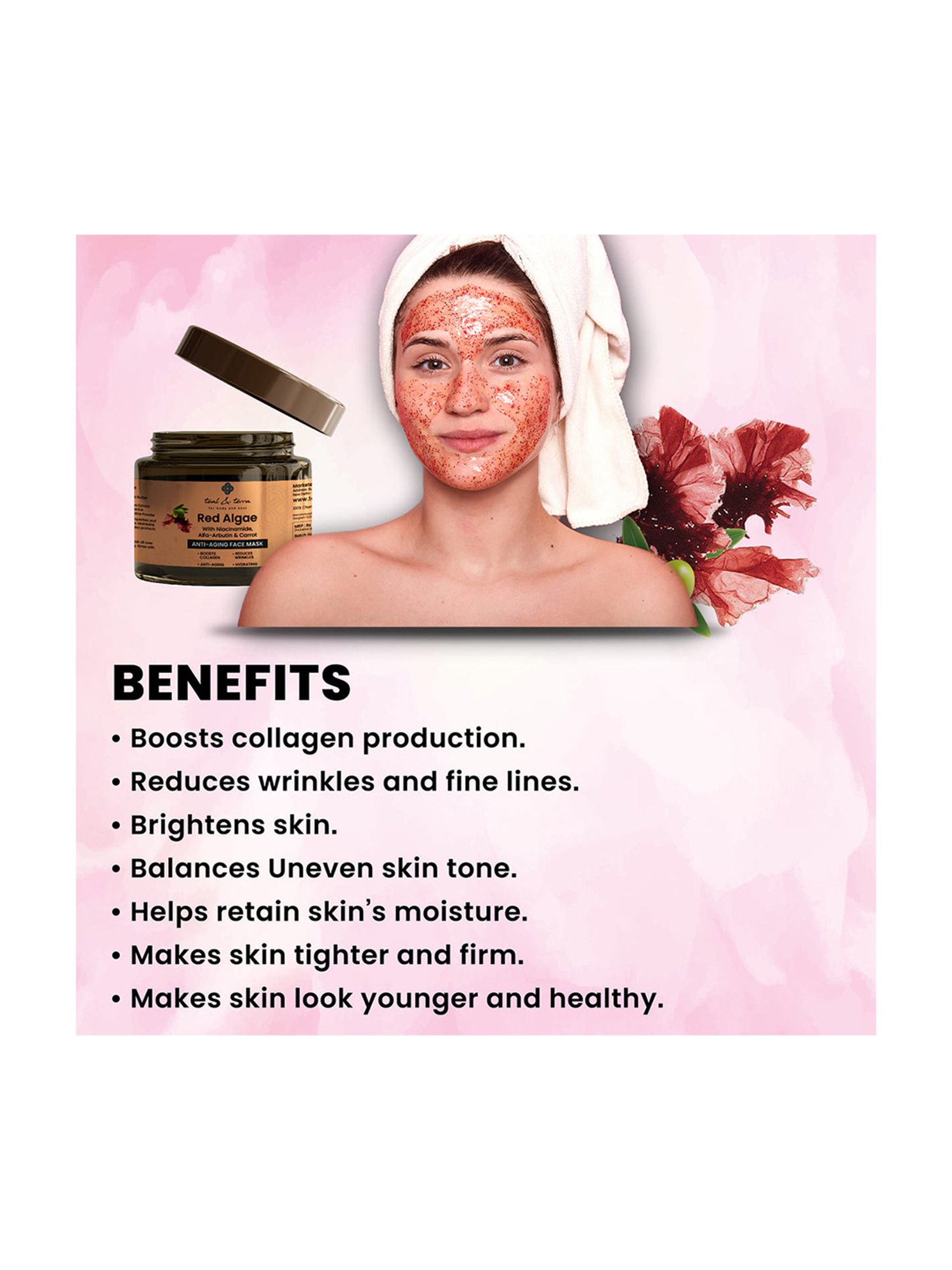 Teal & Terra Red Algae Anti Aging Face Mask