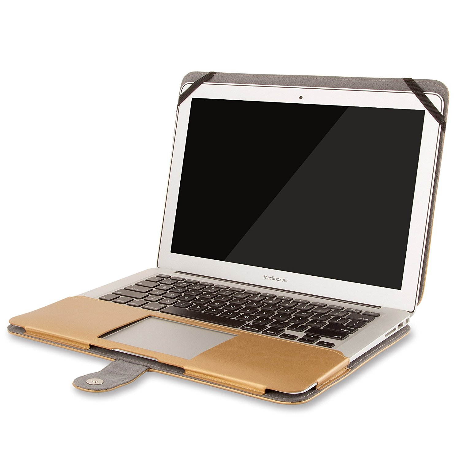 Mosiso Retina 15-Inch Premium Quality PU Leather Book Cover Clip On Sleeve Case Cover for MacBook Pro 15.4" with Retina Display A1398 (No CD-Rom Drive) with One Year Warranty