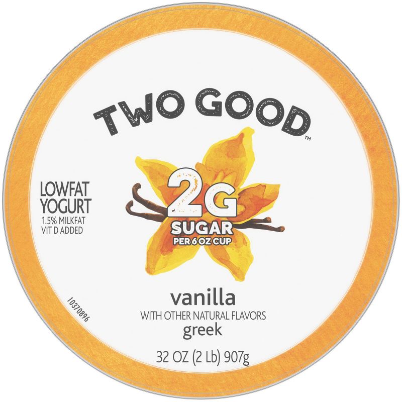 Dannon Two Good Vanilla Greek Yogurt - 32oz
