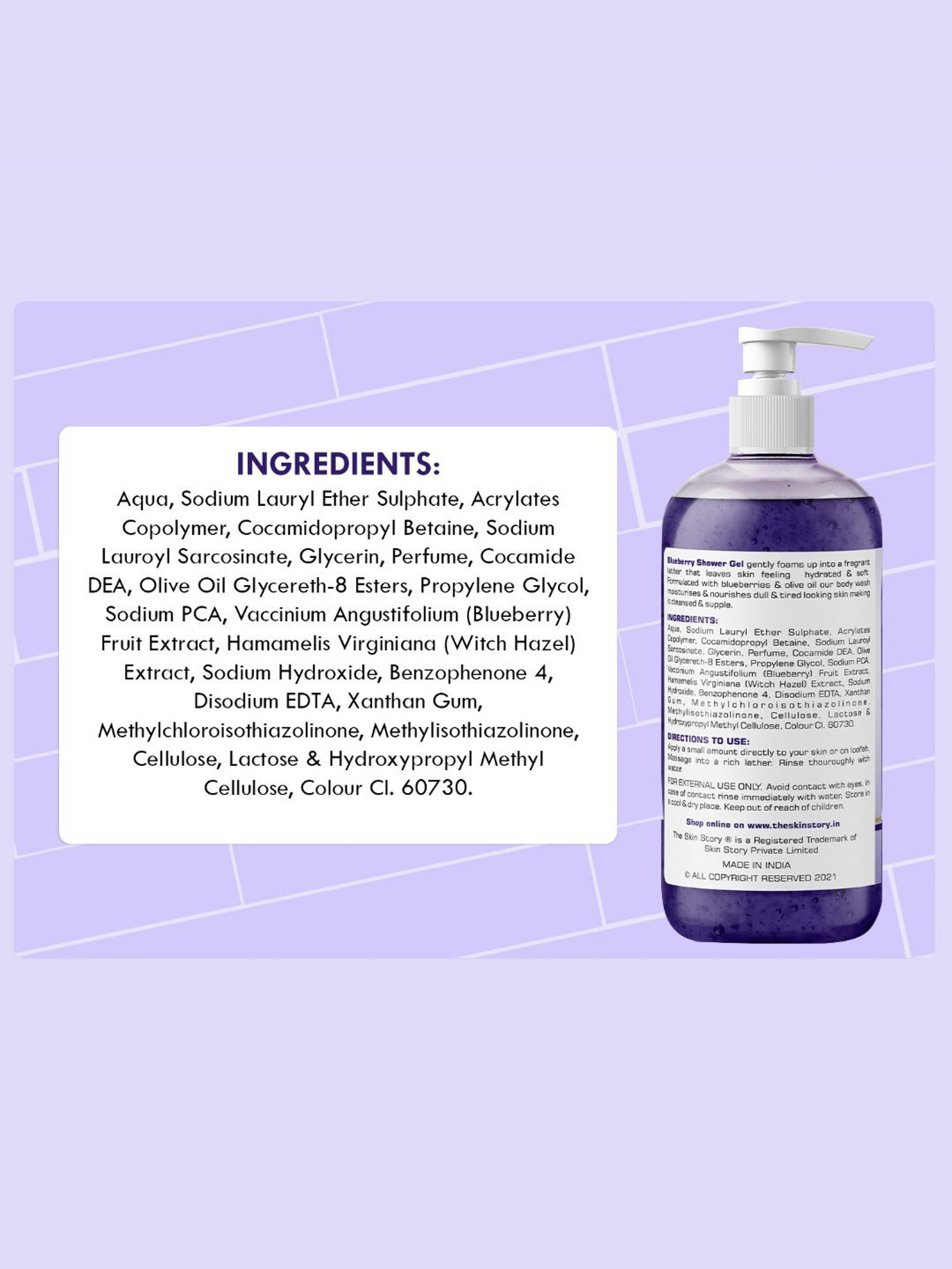 The Skin Story Blueberry Replenishing Berry Bath Shower Gel - 190 ml