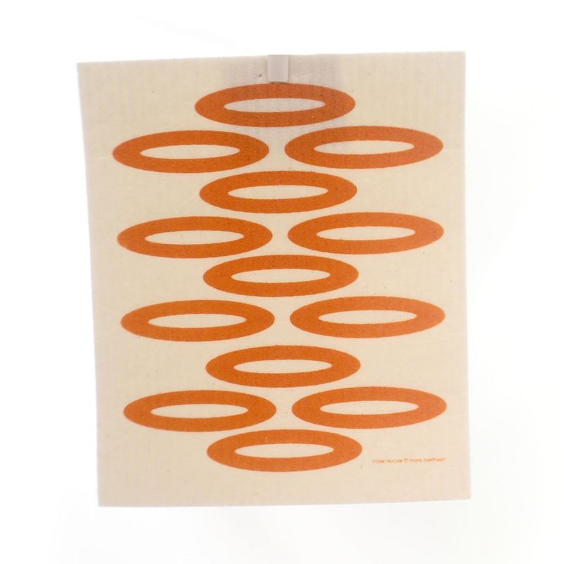 Swedish Dish Cloth 8.0" Ovals Orange All Natural Towel Premier Cloth Kitchen  -  Dish Cloth