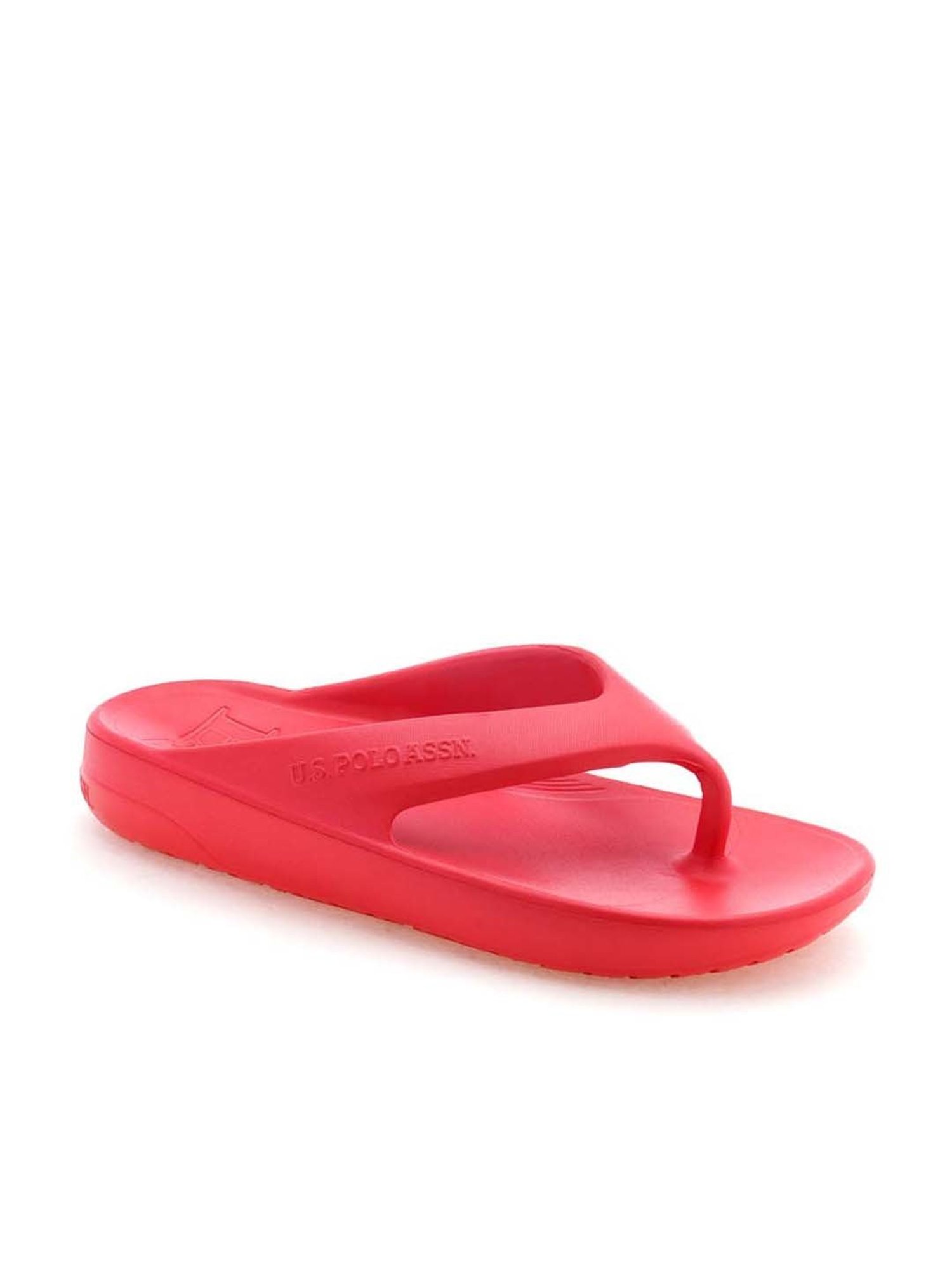U.S. Polo Assn. Men's Red Flip Flops