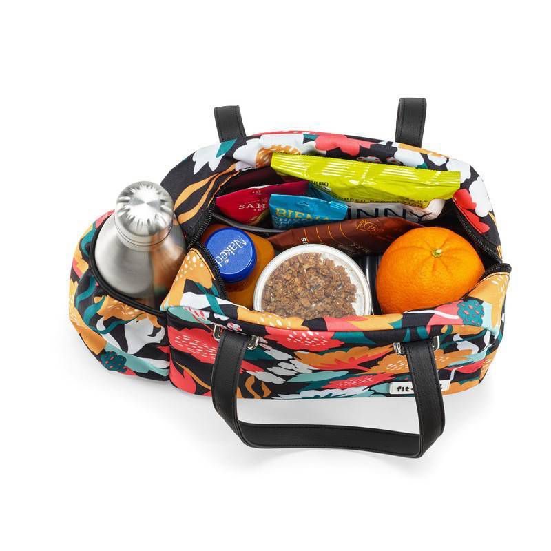 Fit & Fresh Laketown Lunch Tote - Coral Electric Azaleas