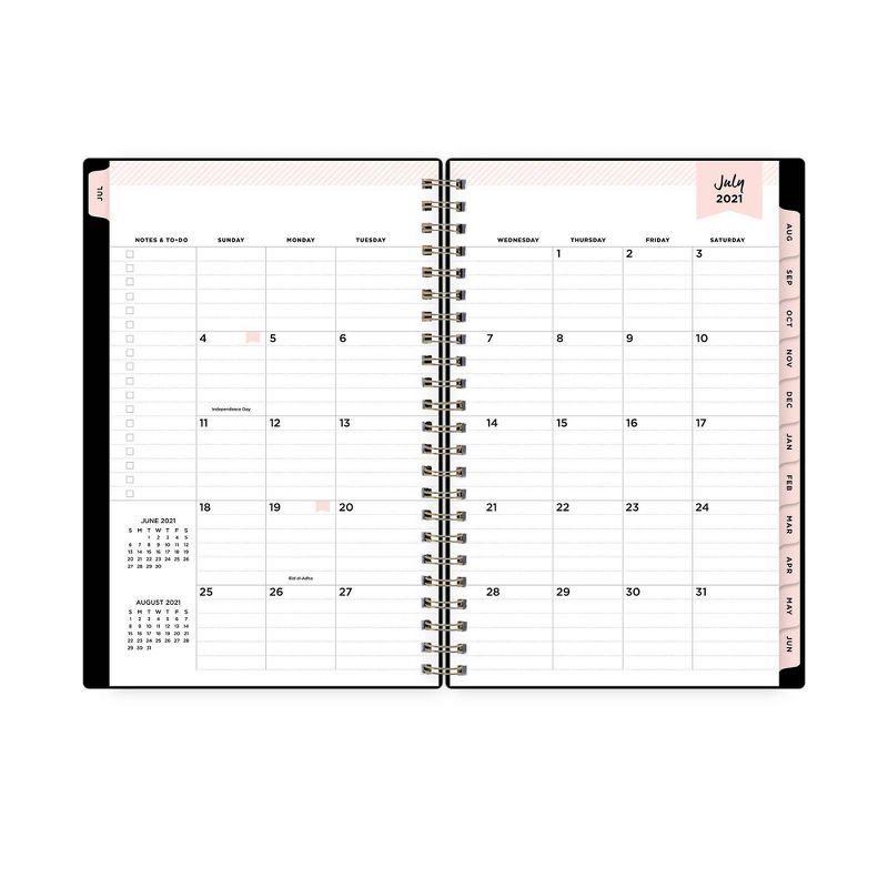 2021-22 Academic Planner 5" x 8" Flexible Plastic Cover Wirebound Weekly/Monthly Black - Day Designer