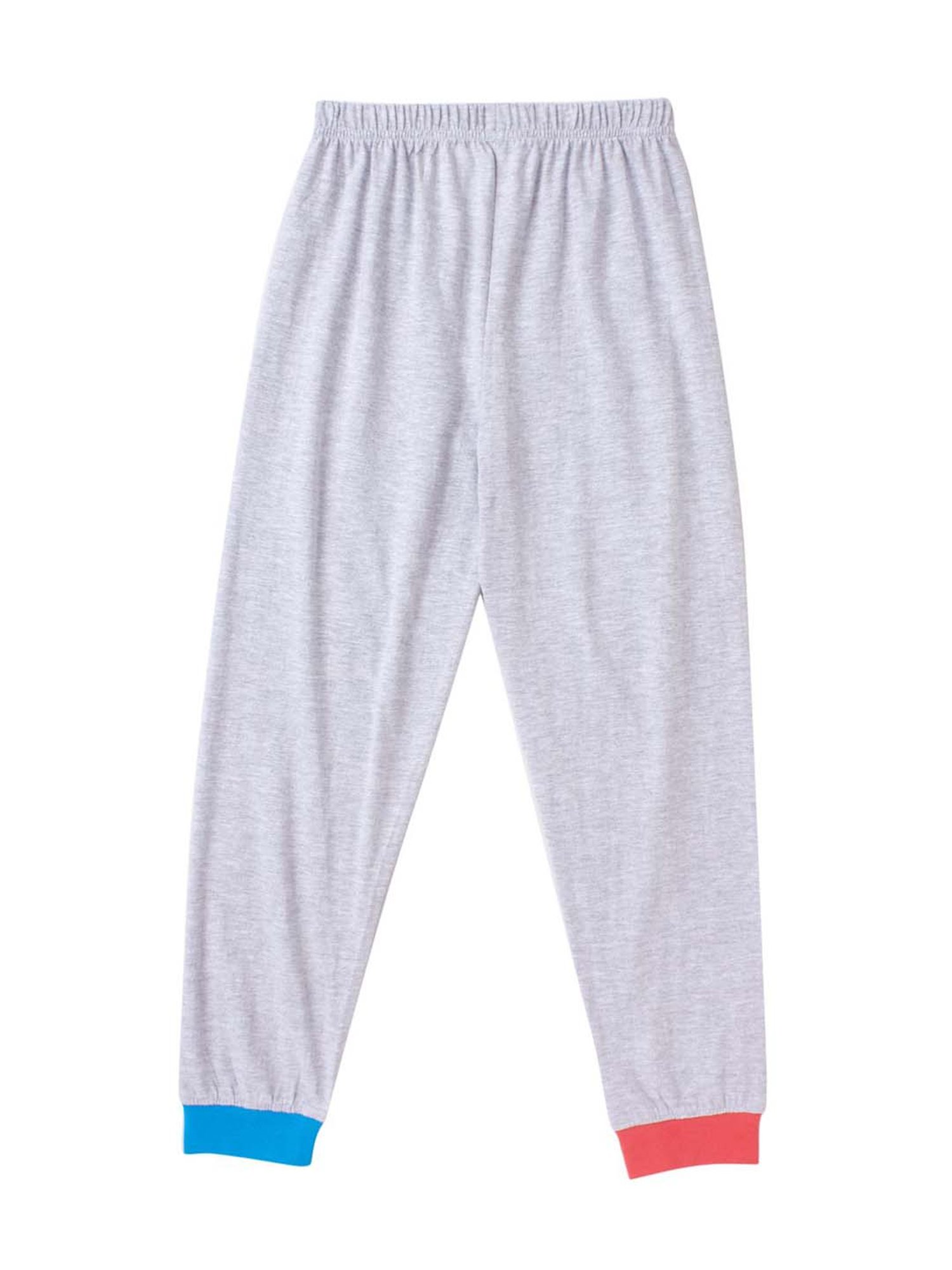 Cub McPaws Girls Grey Cotton Printed T-Shirt & Pyjamas