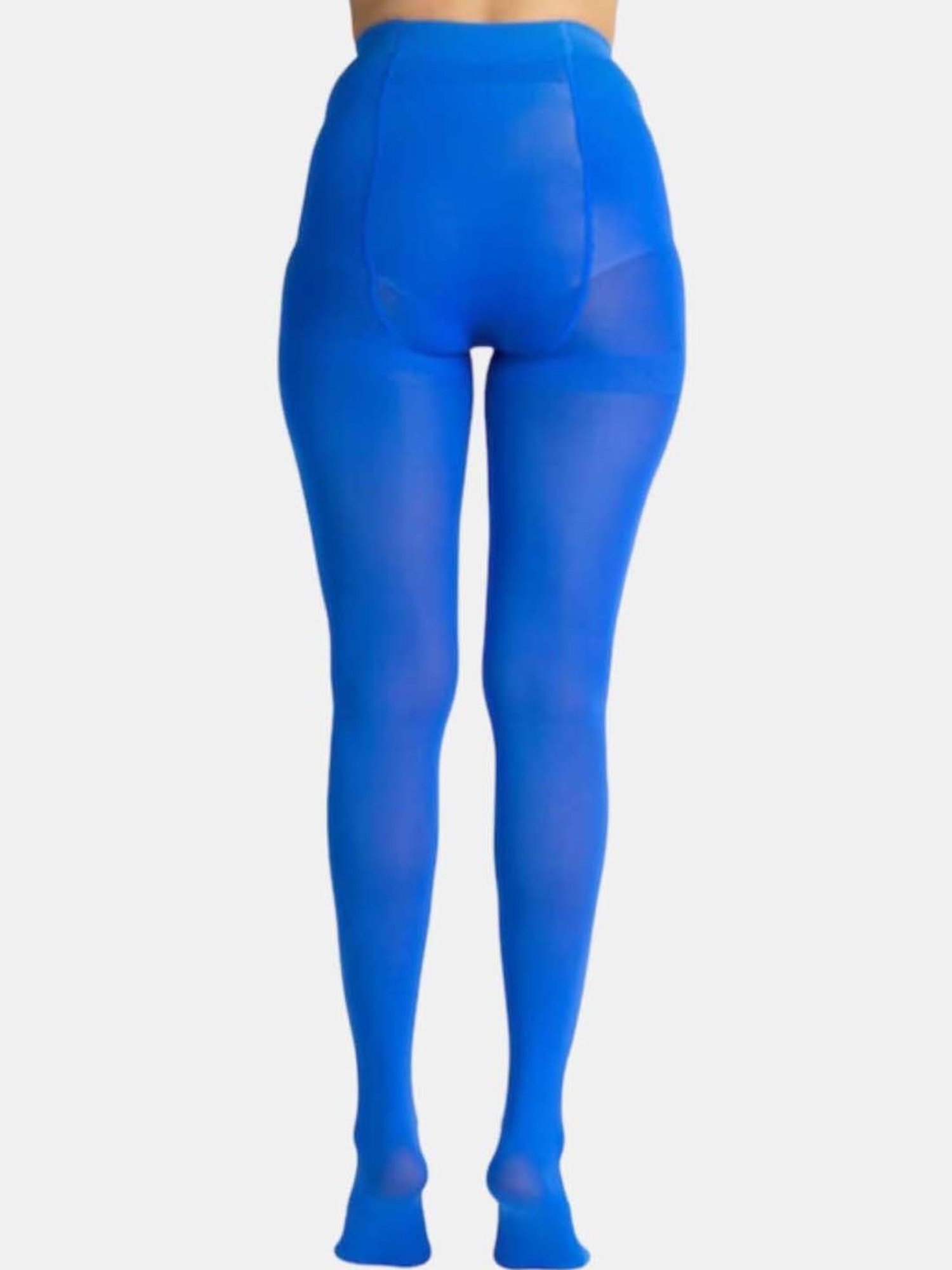 Secrets By ZeroKaata Blue & Pink Plain Pantyhose Stockings - Pack Of 2