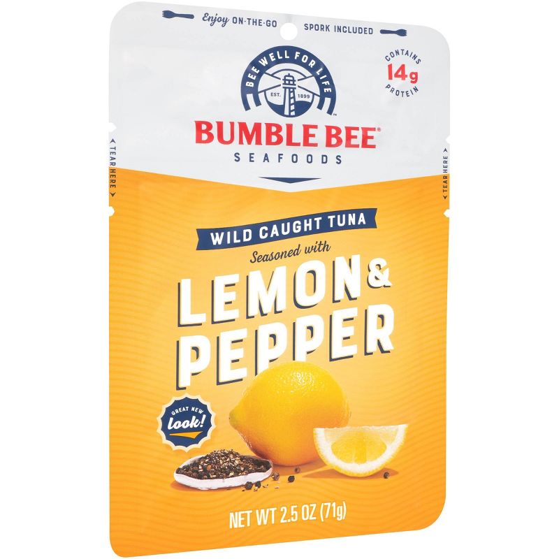 Bumble Bee Lemon & Pepper Seasoned Tuna Pouch with Spoon - 2.5oz
