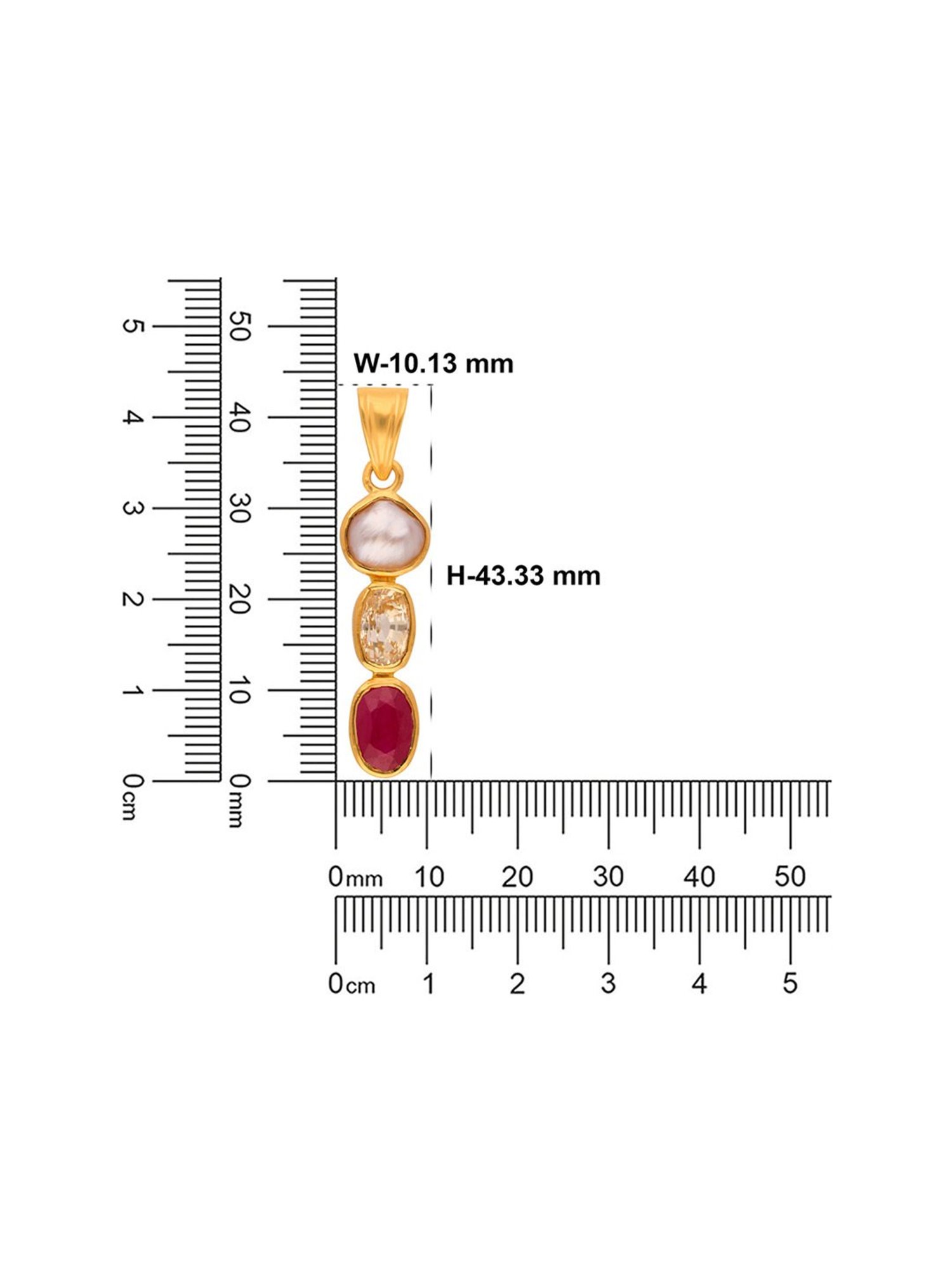 C.Krishniah Chetty 22k Gold Pendent for Unisex