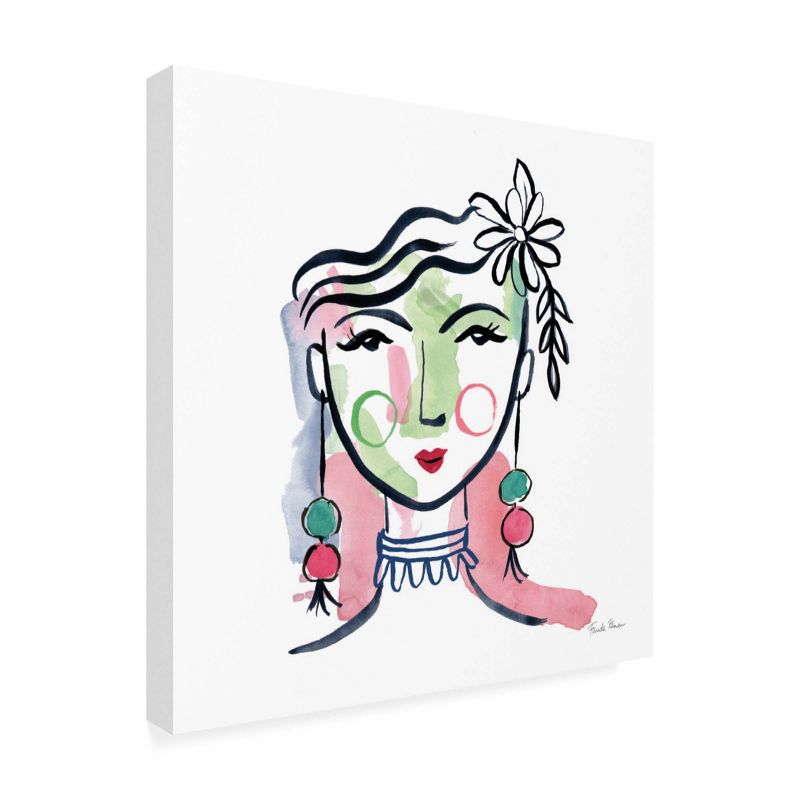 18" x 18" Farida Zaman 'Pretty Faces' Unframed Wall Canvas - Trademark Fine Art
