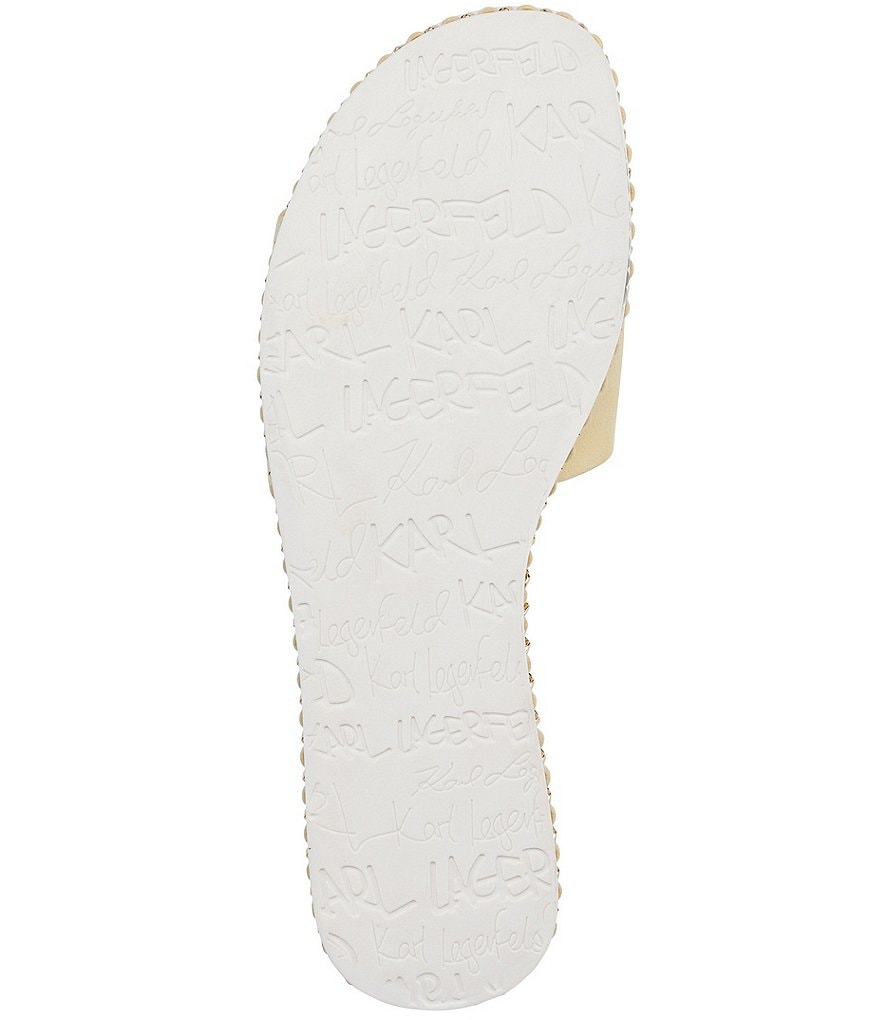 KARL LAGERFELD PARIS Bijou Suede Bling Slides