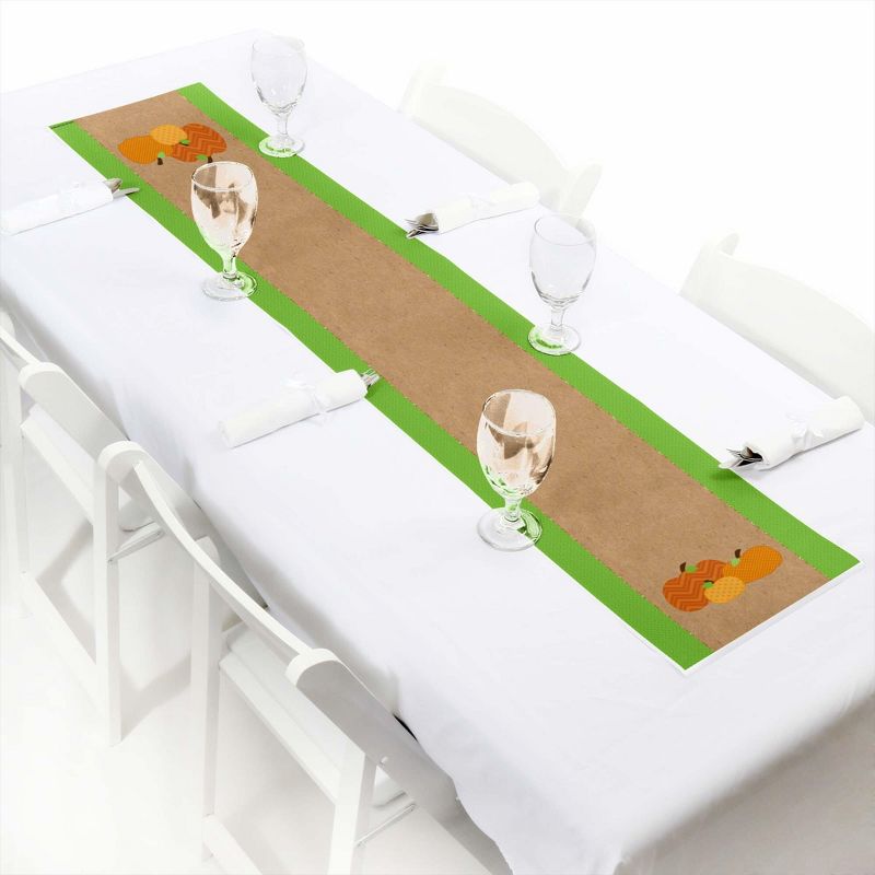 Big Dot of Happiness Pumpkin Patch - Petite Fall, Halloween or Thanksgiving Party Paper Table Runner - 12 x 60 inches