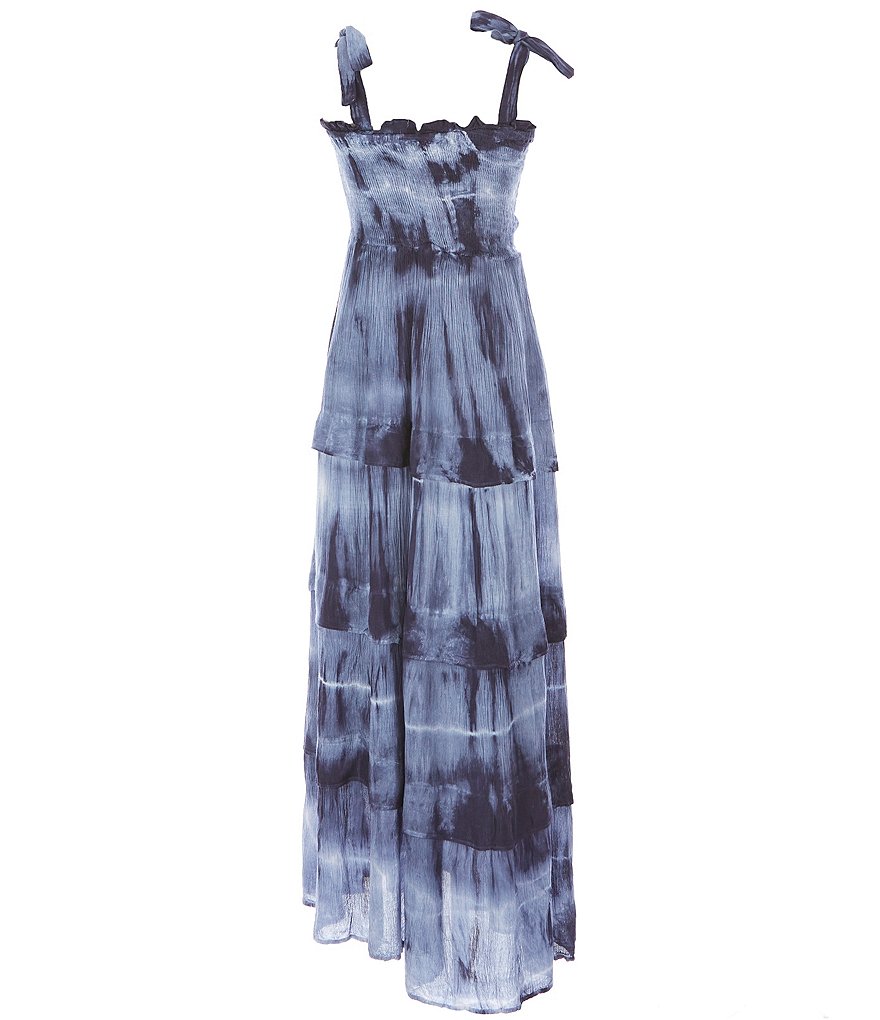 Angie Big Girls 7-16 Sleeveless Tie-Dye Long Dress