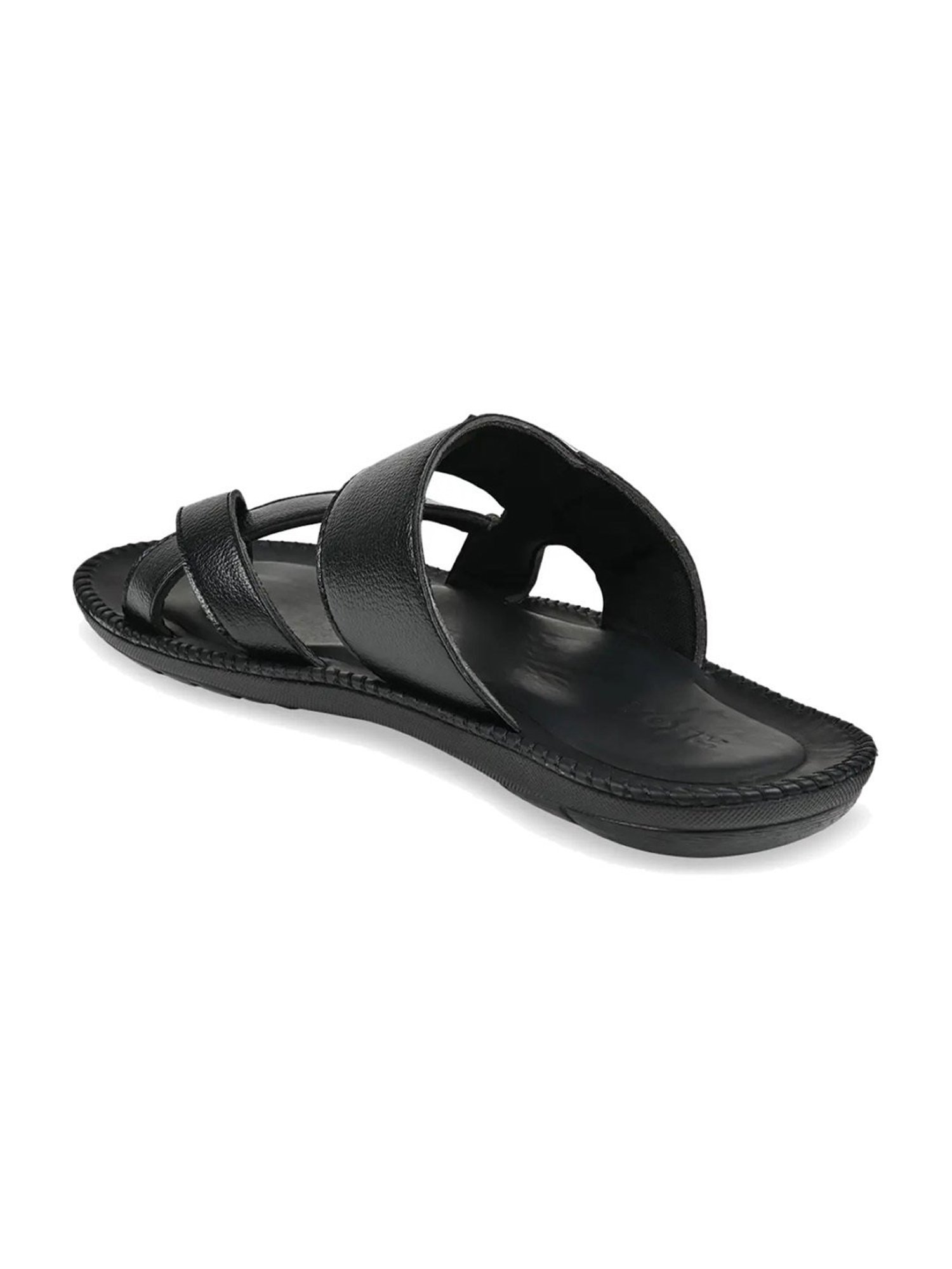 Regal Men's Black Toe Ring Sandals