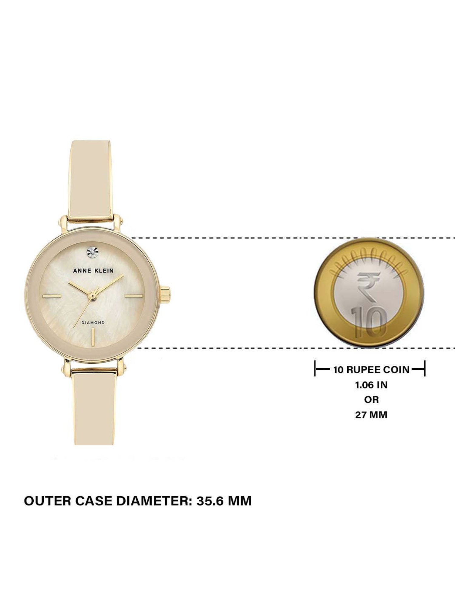 Anne Klein AKB3620CRST Analog Watch for Women with Bracelet Set Combo