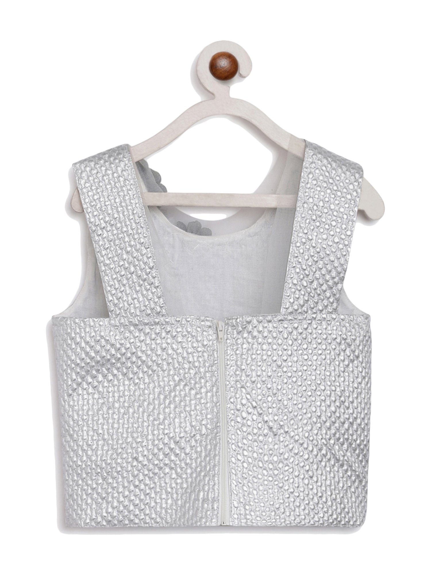 Butterfly Blush Kids Grey Applique Dress