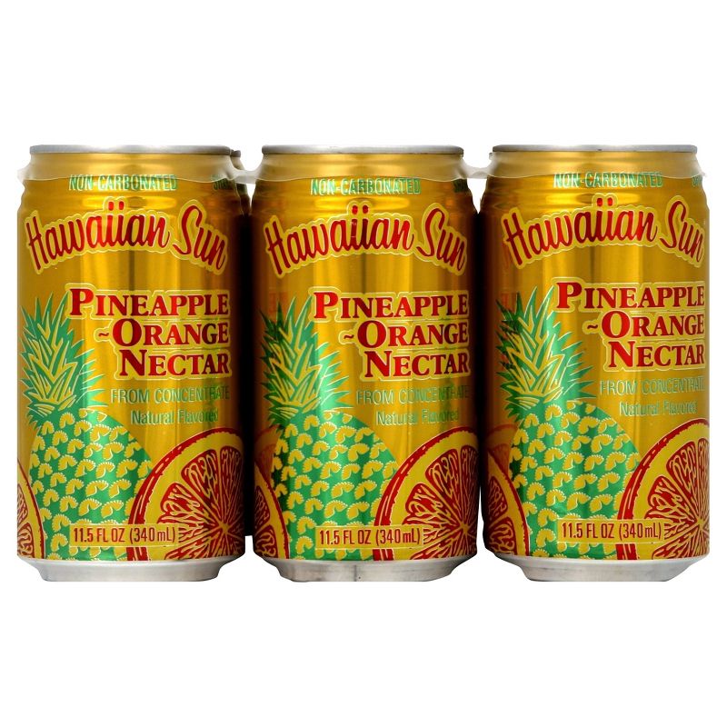 Hawaiian Sun Pineapple-Orange Nectar - 6pk/11.5 fl oz Cans