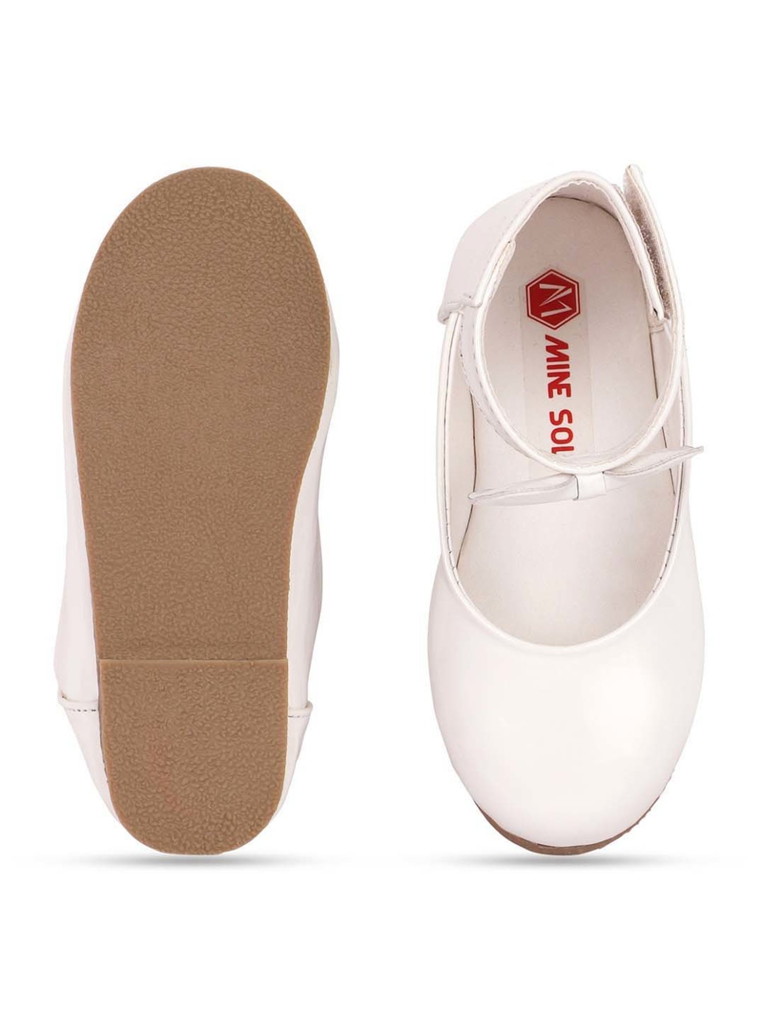 Minesole Kids White Mary Jane Shoes