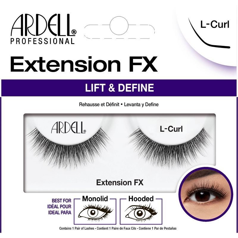 Ardell False Eyelashes Extension FX L- Curl Lash - 1pr