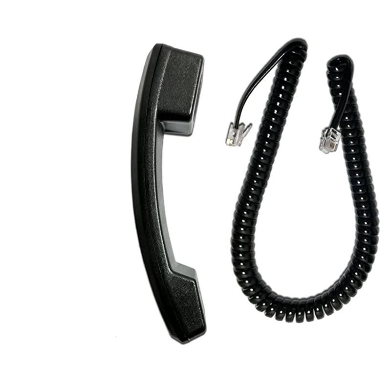 MStyle Compatible Handset Black with 9FT Curly Cord