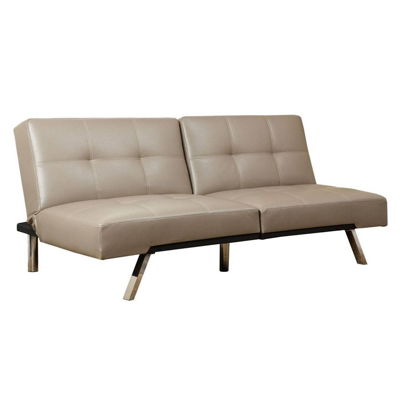Mackenzie Leather Convertible Sofa Taupe - Abbyson Living