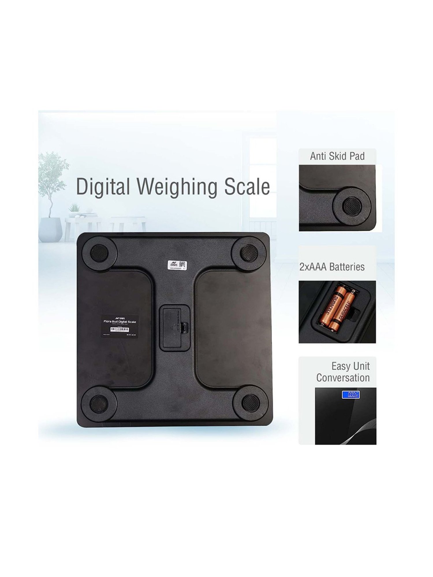 MAXPRO WC134 Wave Digital Weight Scale (Black)