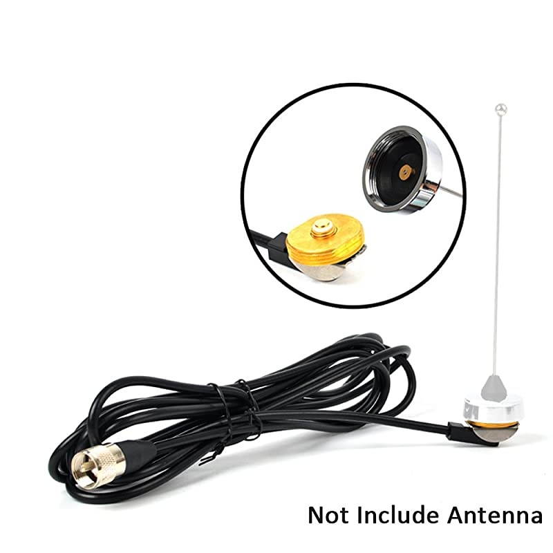 Radio Antenna Roof Mount NMO Installation RG58 Coax Extension Cable UHF PL259 4M13ft for YaesuVertex Kenwood Mobile Radio
