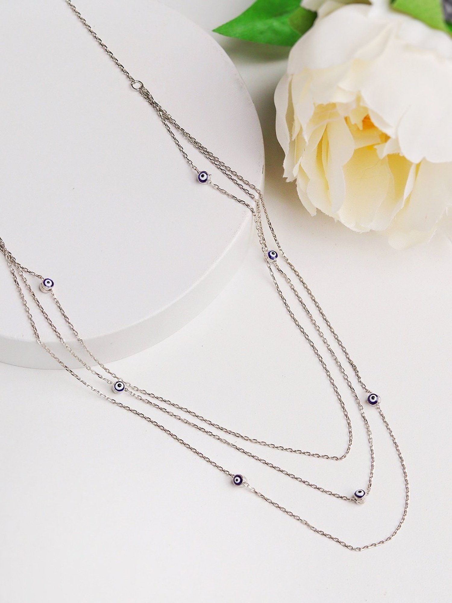 Ornate Jewels 92.5 Sterling Silver Red Ruby Necklace for Women